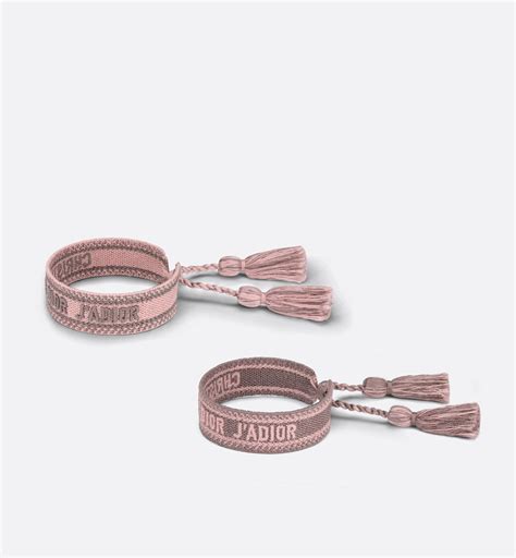 bracciale dior stoffa|Set di bracciali J'Adior Portofino Ricamo rosa e grigio .